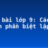 Soạn bài lớp 9: Các thành phần biệt lập