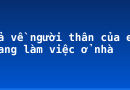 Tả về người thân của em đang làm việc ở nhà