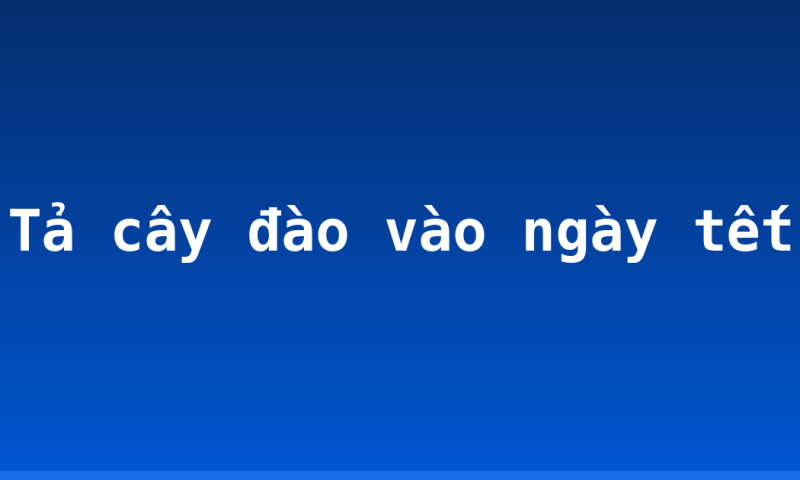 Tả cây đào vào ngày tết