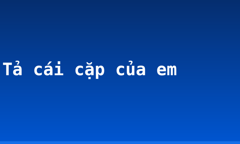 Tả cái cặp của em