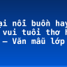 Kể lại nỗi buồn hay niềm vui tuổi thơ hay nhất – Văn mẫu lớp 7