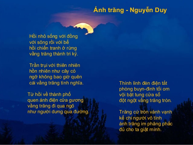 Phân tích bài thơ Ánh trăng của Nguyễn Du